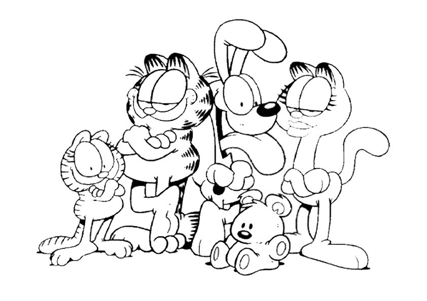 garfield cat coloring pages - photo #33