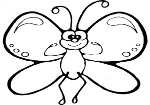 Malvorlagen-Schmetterling 3