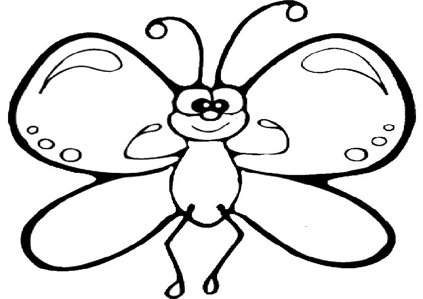 Malvorlagen-Schmetterling  3