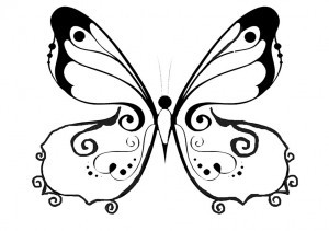 Malvorlagen-Schmetterling 7