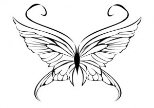 Malvorlagen-Schmetterling 8