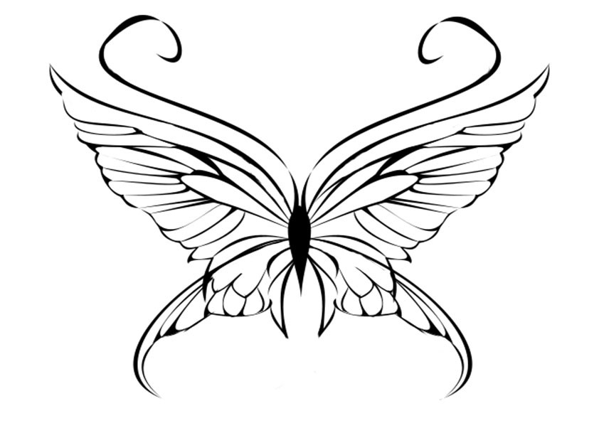 Malvorlagen-Schmetterling  8